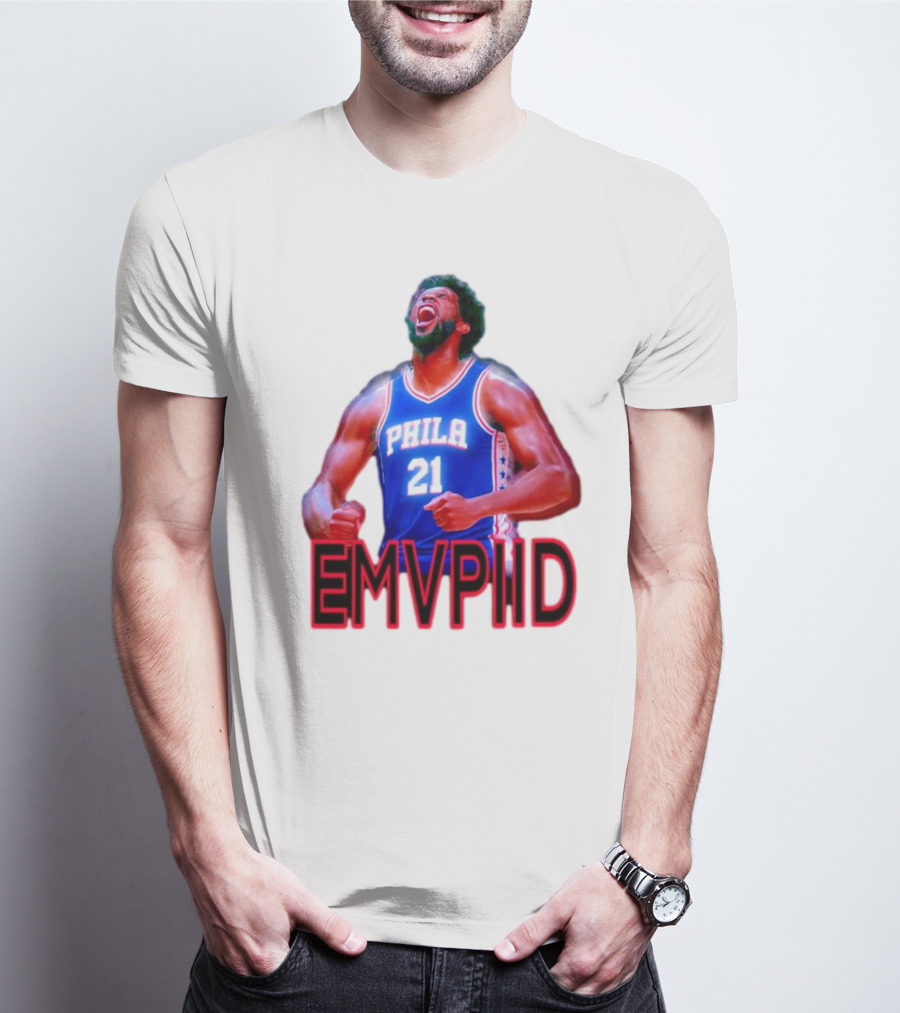 EMVPIID Joel Embiid Philadelphia 76ers Phila 21 T-Shirt