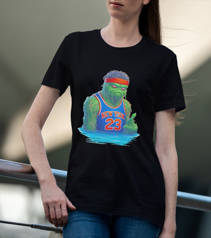 Mitchell Robinson New York Knicks Blockness Monster 23 Iconic Monster T-Shirt
