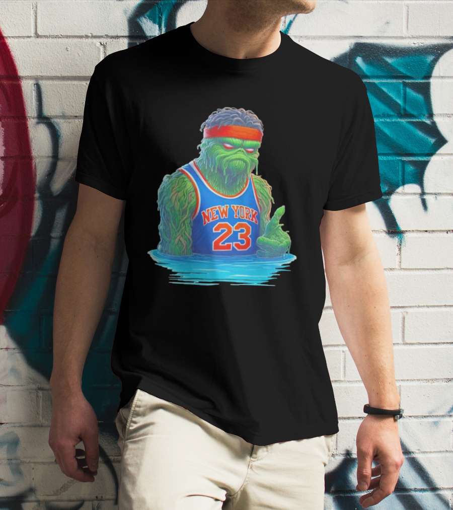 Mitchell Robinson New York Knicks Blockness Monster 23 Iconic Monster T-Shirt