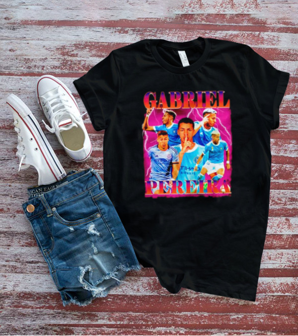 GABRIEL PEREIRA NYCFC Soccer Lightning Collage T-Shirt