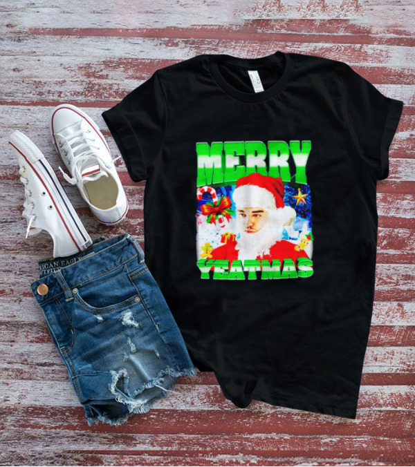 Rapper Yeat Santa Merry Yeatmas Funny Christmas Holiday T-Shirt