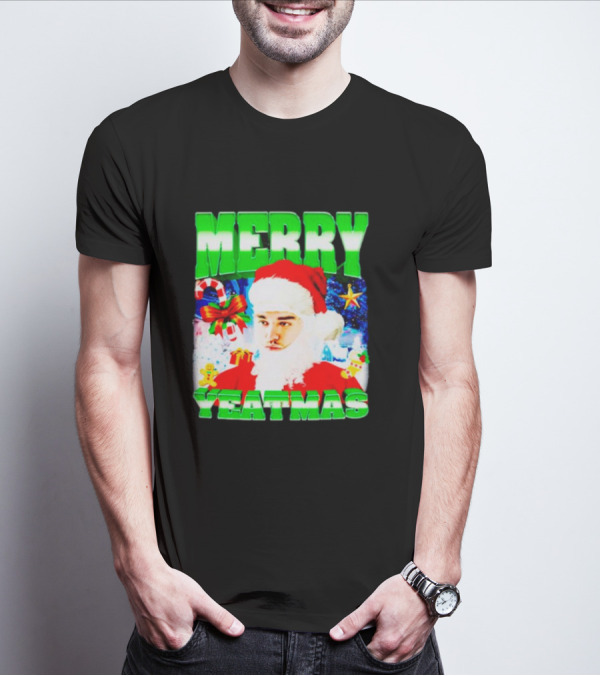 Rapper Yeat Santa Merry Yeatmas Funny Christmas Holiday T-Shirt