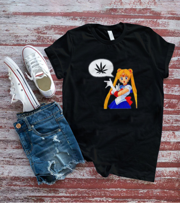 Sailor Moon Marijuana Speech Bubble Iconic Character T-Shirt