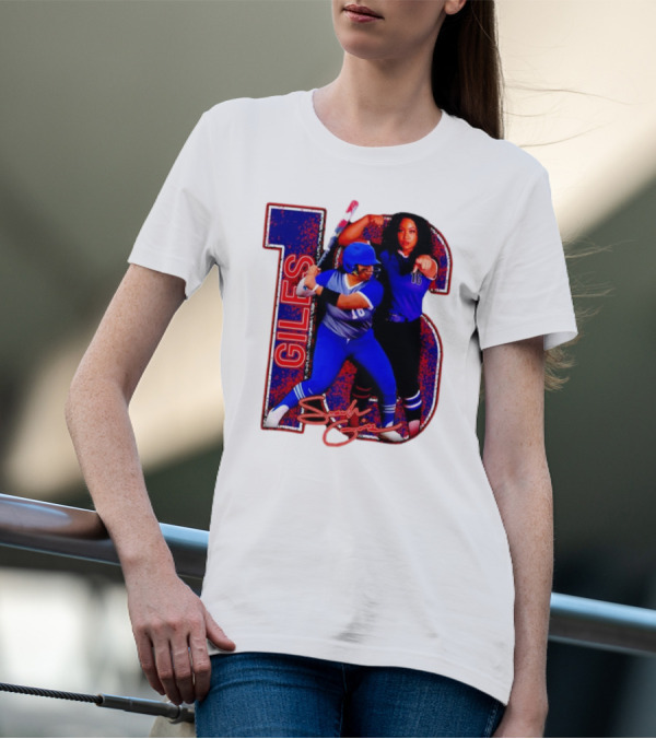 Giles 16 Softball Players Signature Sam Lodge Jessup T-Shirt