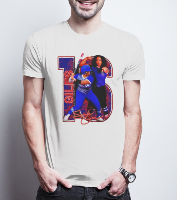 Giles 16 Softball Players Signature Sam Lodge Jessup T-Shirt