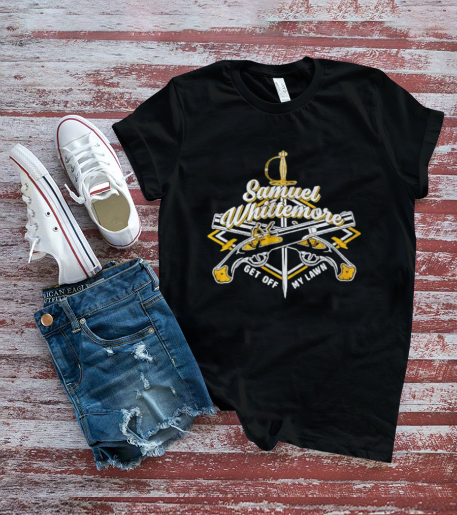 Samuel Whittemore Get Off My Lawn Emblem With Swords And Muskets T-Shirt