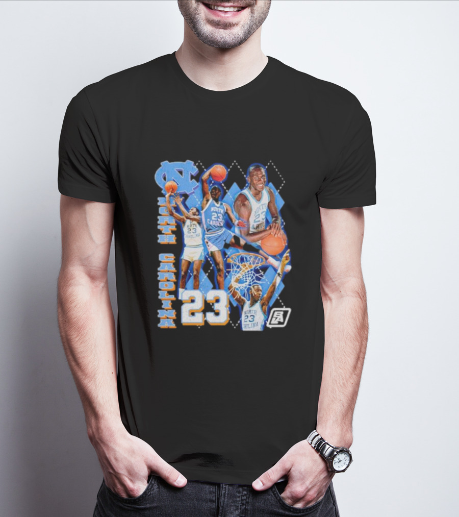 North Carolina 23 Michael Jordan UNC Basketball NCAA T-Shirt