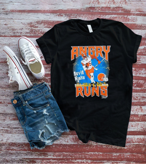 Angry Runs David Njoku Cleveland Browns Football T-Shirt