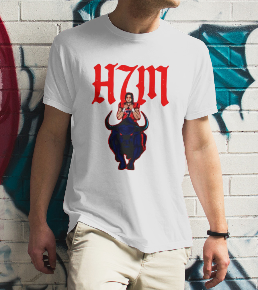 H7M CJ Stroud Houston Texans Bull T-Shirt