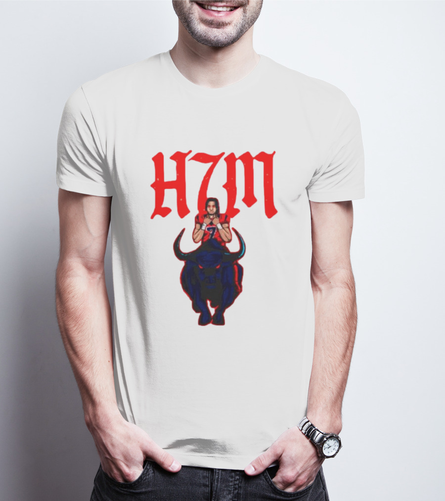 H7M CJ Stroud Houston Texans Bull T-Shirt