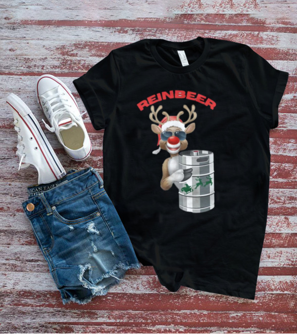 Reinbeer Reindeer Santa Funny Christmas Keg T-Shirt