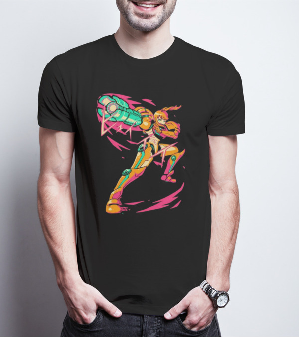 The Yetee Take Aim Metroid Samus Power Suit T-Shirt