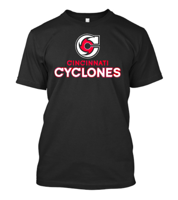 Cincinnati Cyclones Logo Red And White T-Shirt