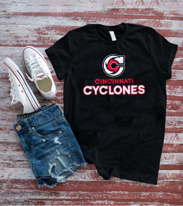 Cincinnati Cyclones Logo Red And White T-Shirt