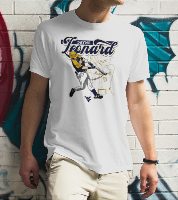 Dayne Leonard West Virginia University Baseball Player T-Shirt