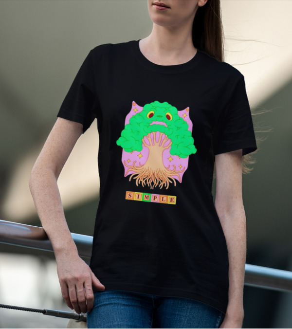 Simple Tree World Blocks Bright T-Shirt
