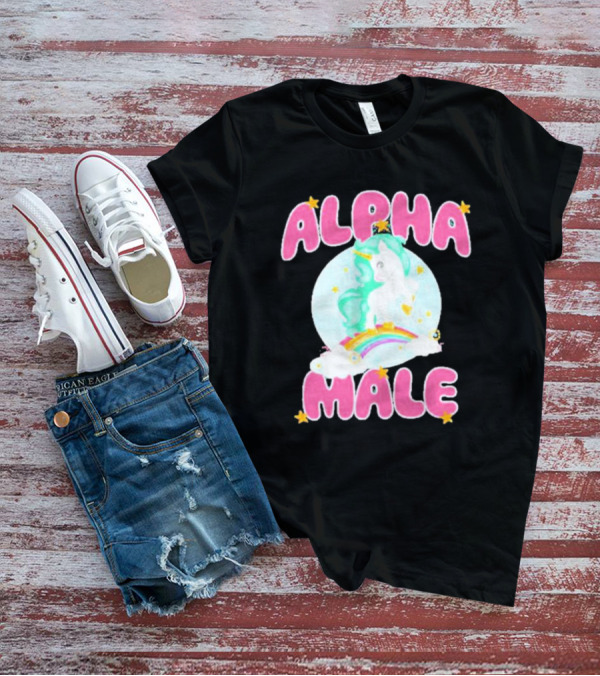 Alanalintao Alpha Male Unicorn Rainbow Stars T-Shirt