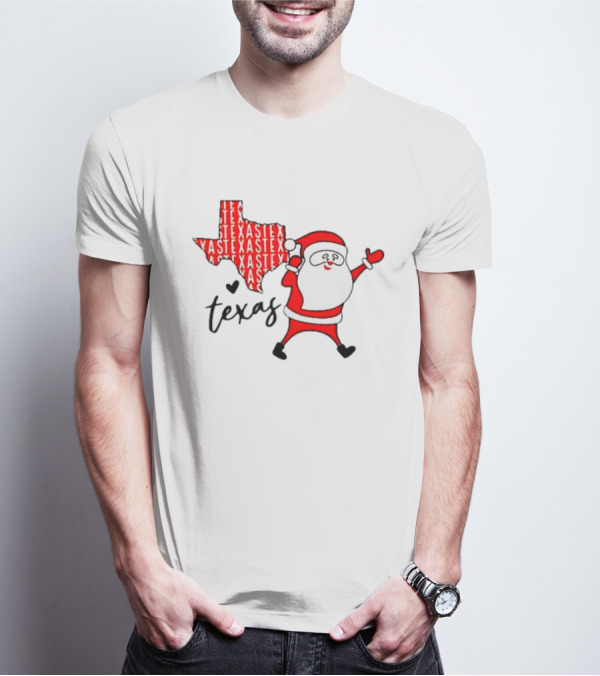 Texas Santa Claus Christmas Cheer T-Shirt
