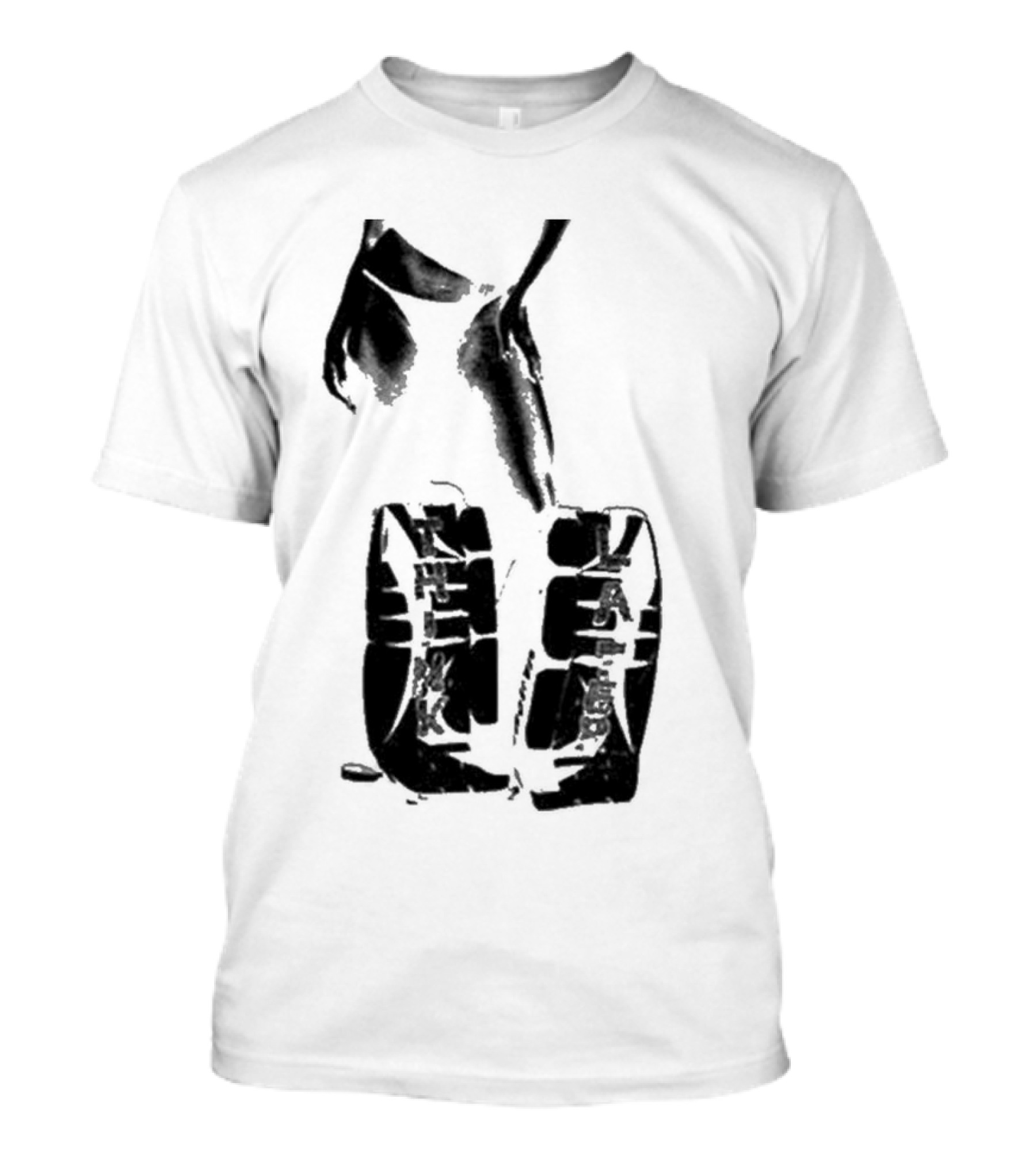 Tatemcrae Think Later Bold Legs Striking Pose In Monochrome T-Shirt