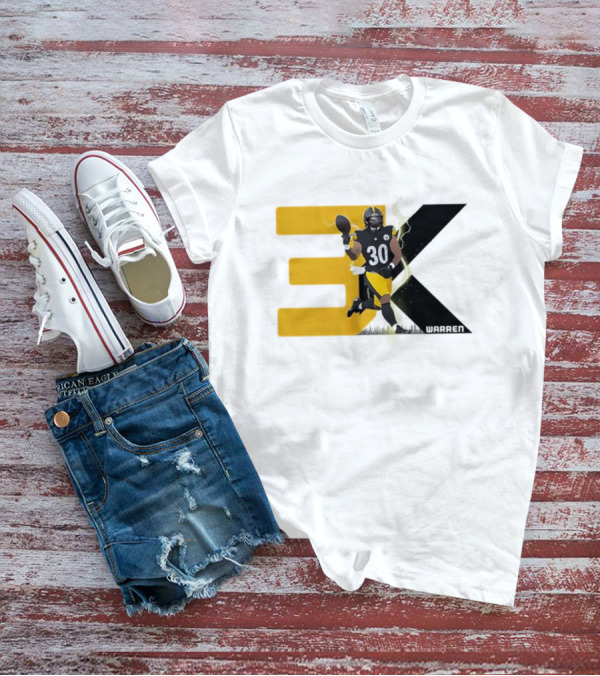 Jaylen Warren 3K 30 Pittsburgh Steelers T-Shirt