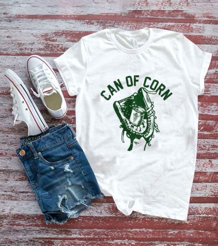 Can Of Corn Baseball Glove T-Shirt