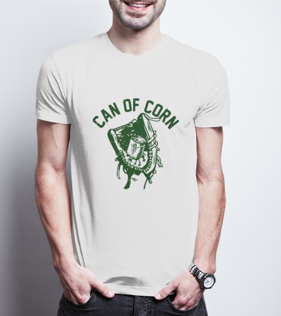 Can Of Corn Baseball Glove T-Shirt