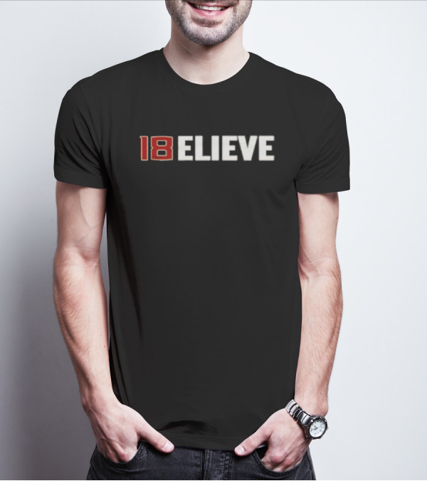 Jordan Travis 18 Believe Football Motivation T-Shirt