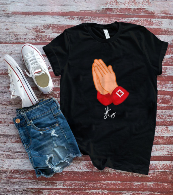 Jordan Travis College Praying Hand Number 13 T-Shirt