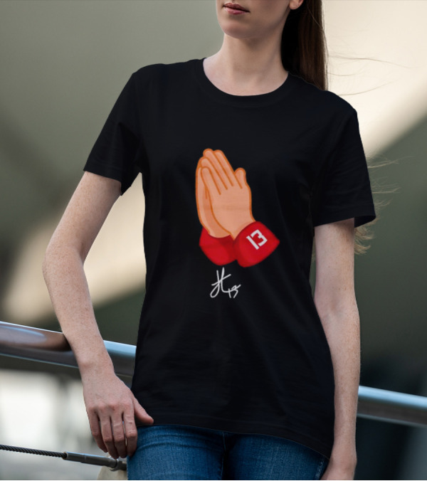 Jordan Travis College Praying Hand Number 13 T-Shirt