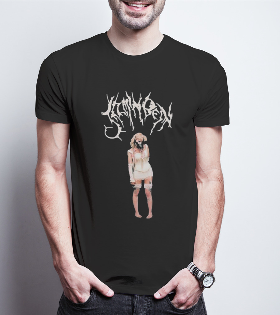Jazmin Bean Distorted Logo With Grunge Style Doll-like Figure T-Shirt
