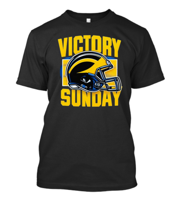 Victory Sunday Michigan Helmet T-Shirt