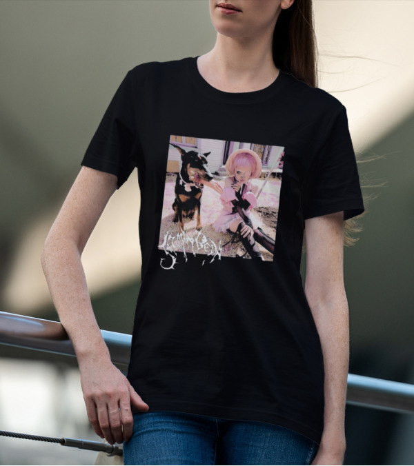Jazmin Bean Yandere Aesthetic Pink Wig Dog T-Shirt