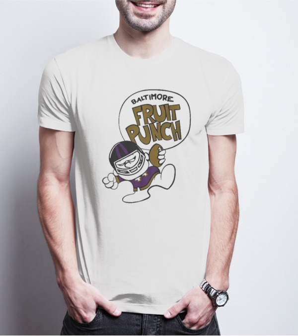 Baltimore Ravens Fruit Punch Football Cartoon Character T-Shirt