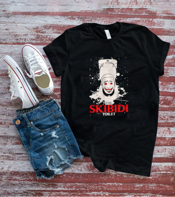 THE SKIBIDI TOILET CREEPY FACE SPLATTER T-Shirt