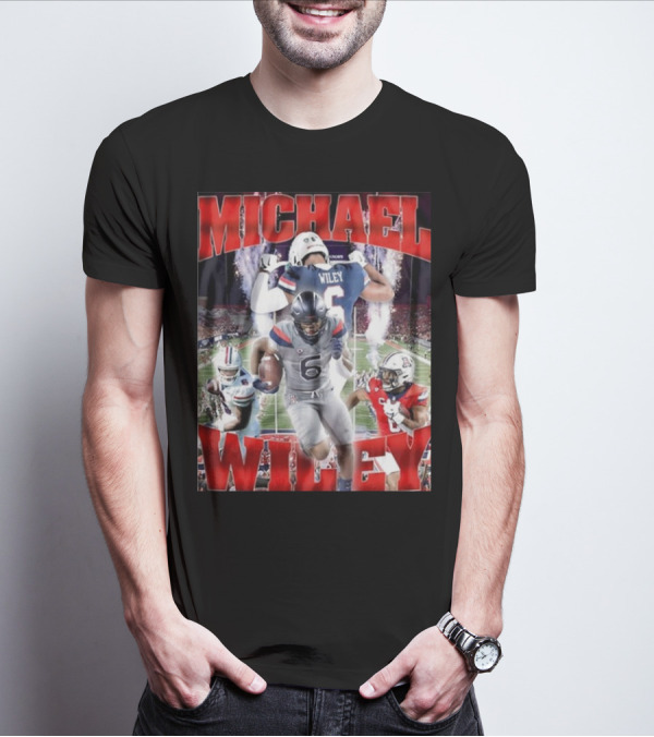 Michael Wiley Arizona Wildcats Football Dynamic On-Field Action T-Shirt