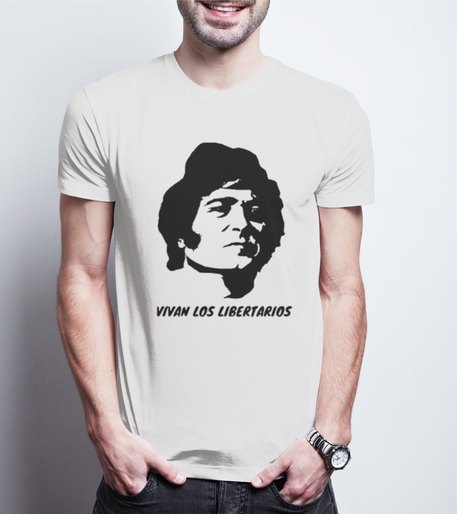 Vivan Los Libertarios Victor Jara Tribute Text T-Shirt