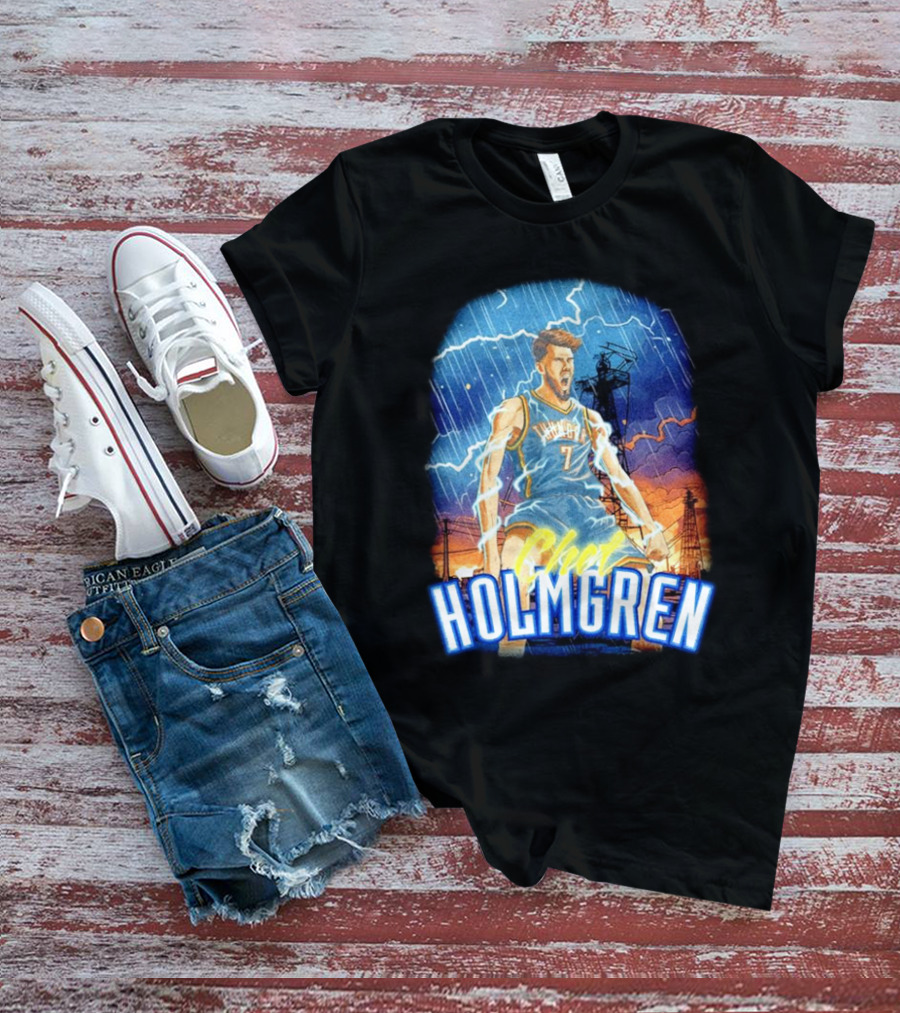 Chet Holmgren Thunder Basketball Storm Oklahoma City T-Shirt