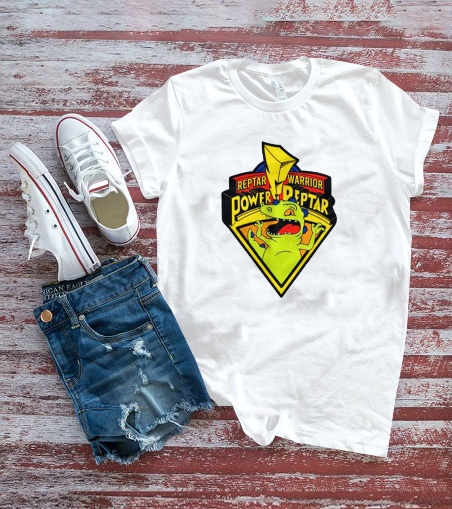 Reptar Warrior Power Peptar Rugrats Dinosaur Lightning Roar T-Shirt