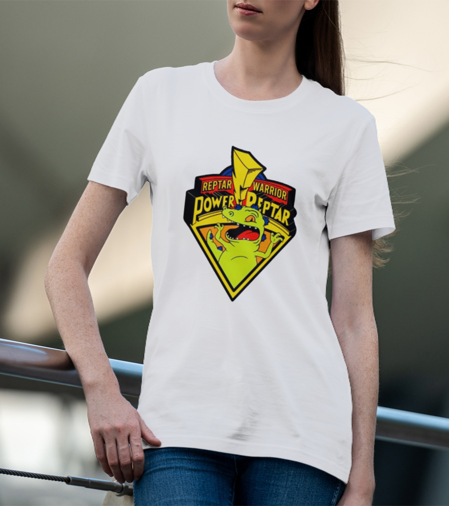 Reptar Warrior Power Peptar Rugrats Dinosaur Lightning Roar T-Shirt