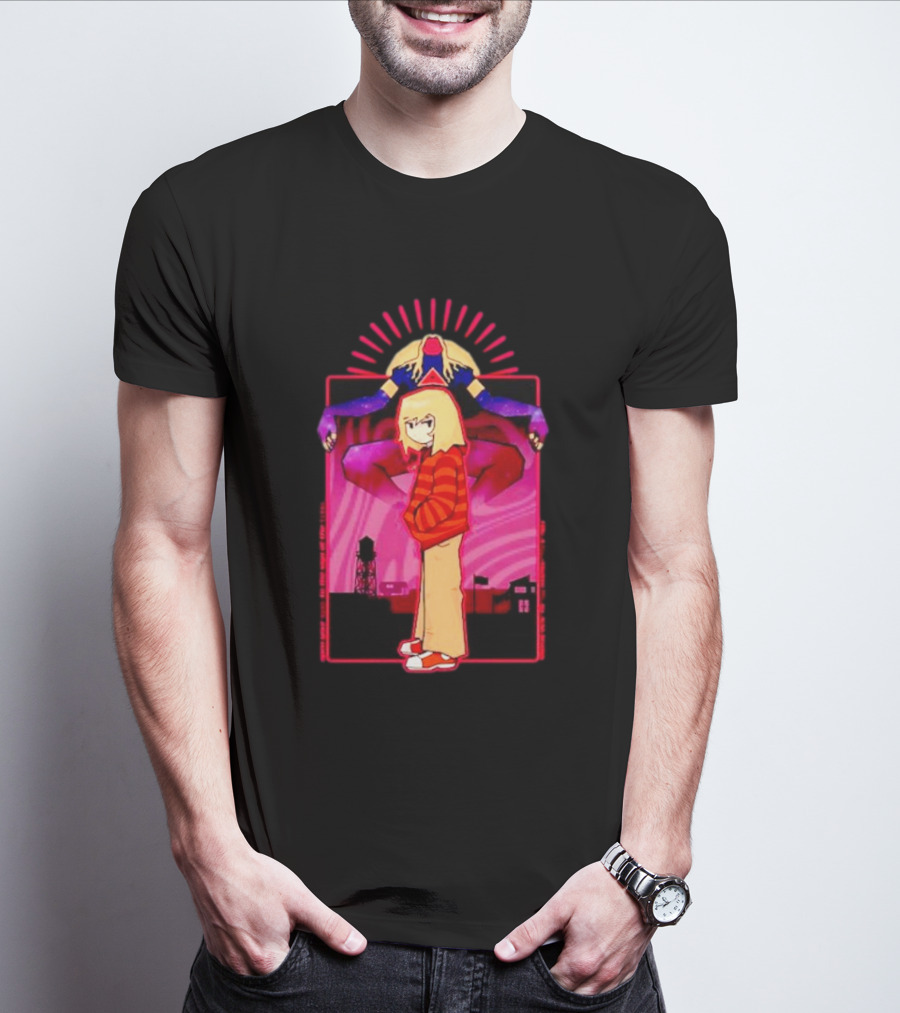 Rory Soul Survivor Animation Character With Oversized Hoodie And Cosmic Creature T-Shirt
