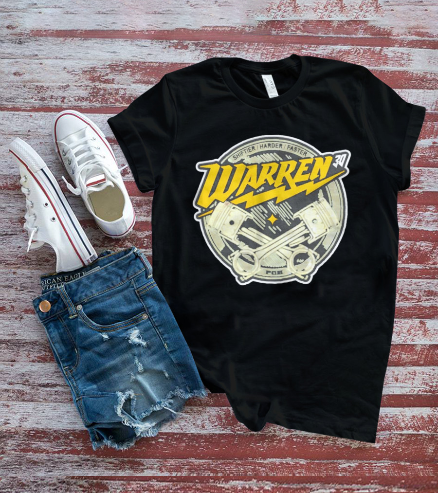 Shiftier Harder Faster Warren 30 Racing Pistons PMF T-Shirt