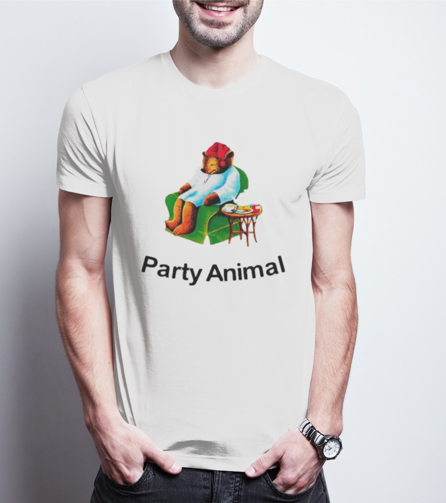 Bear In Red Hat And Robe Tea Party Animal T-Shirt