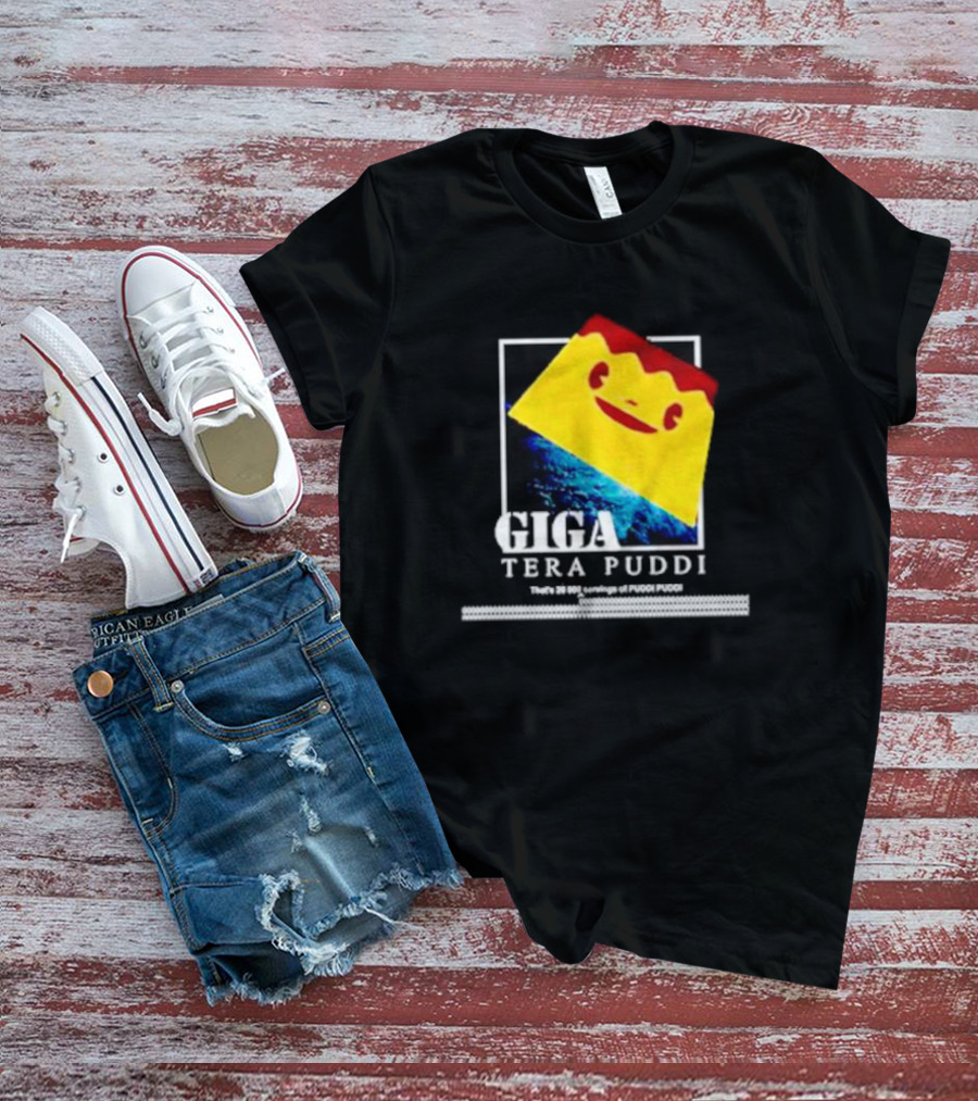Giga Tera Puddi Earth Space Pudding Face T-Shirt