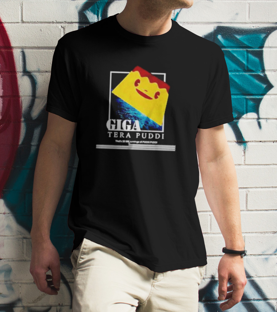 Giga Tera Puddi Earth Space Pudding Face T-Shirt