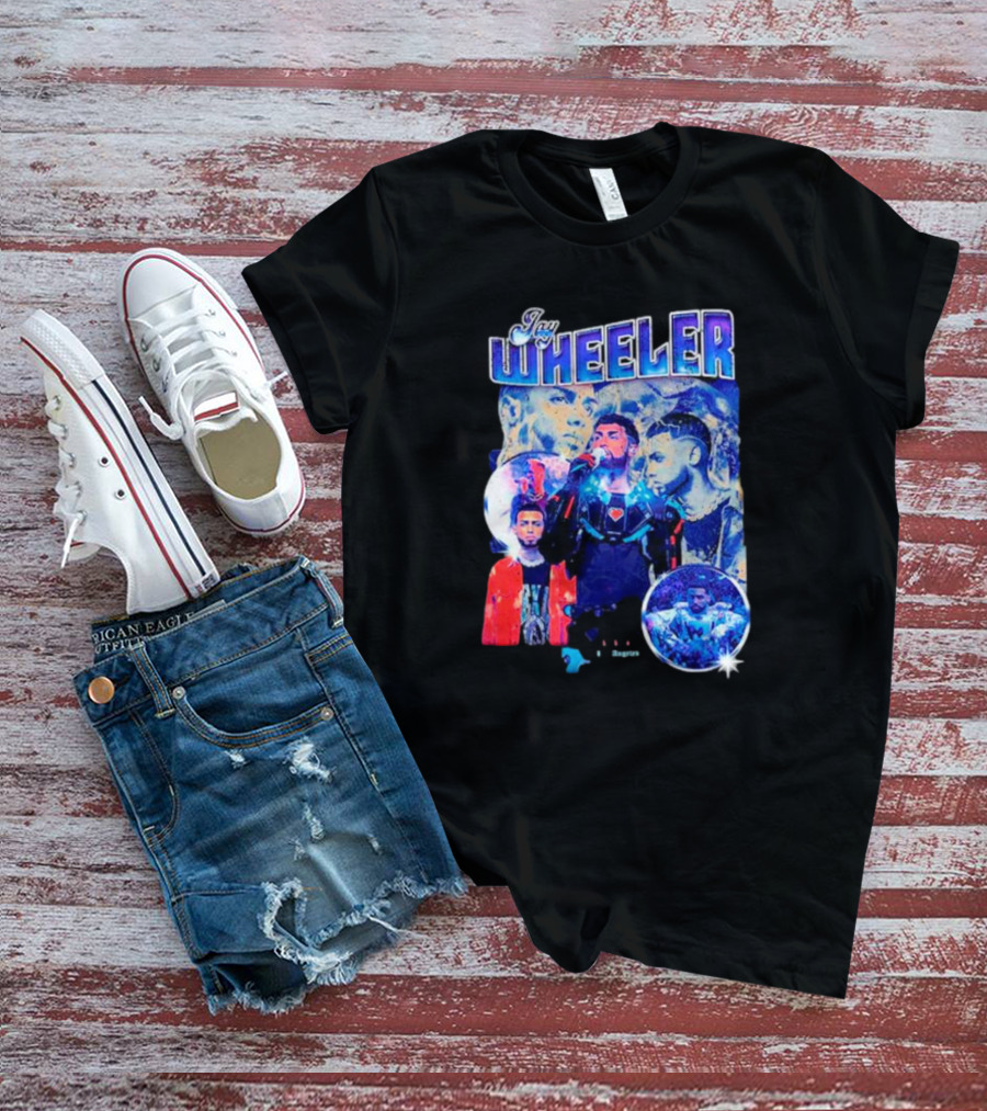 Jay Wheeler Multicolor Concert Collage And Portraits T-Shirt