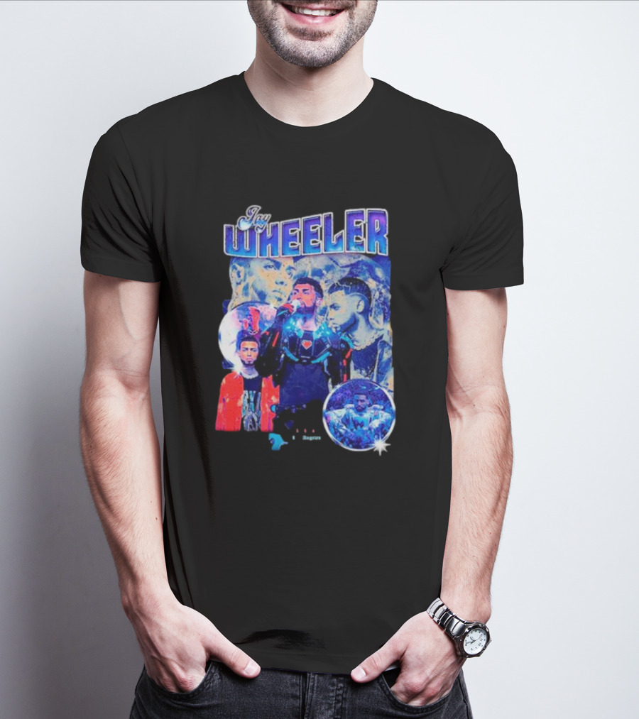 Jay Wheeler Multicolor Concert Collage And Portraits T-Shirt