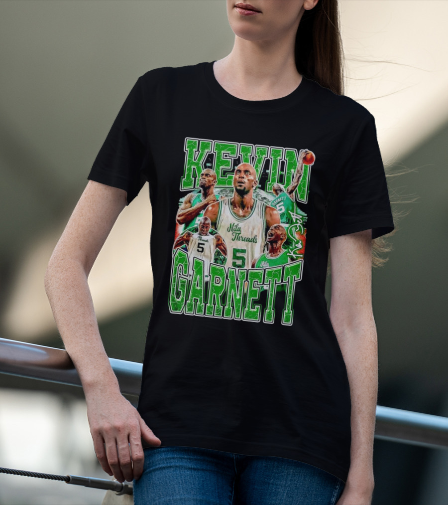 Kevin Garnett Boston Celtics Nila Threads Basketball Legend T-Shirt