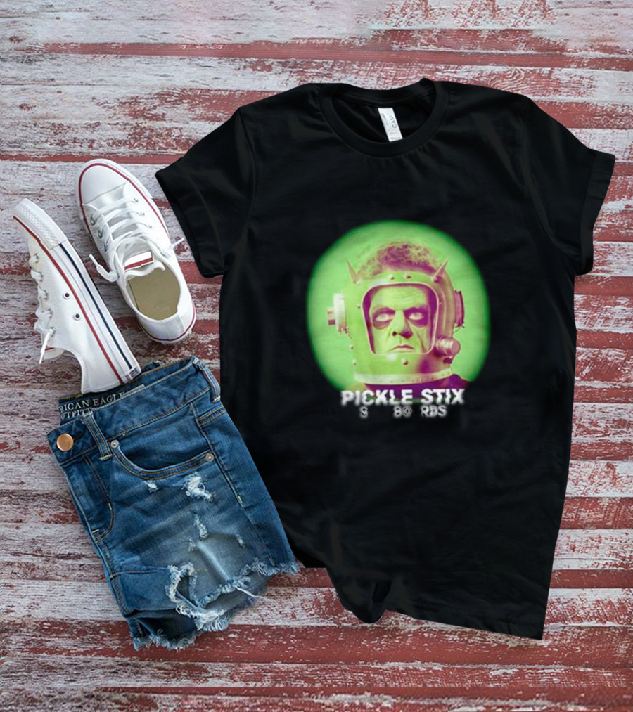 Pickle Stix Surfboards Spaceman Retro Sci-Fi Helmet T-Shirt
