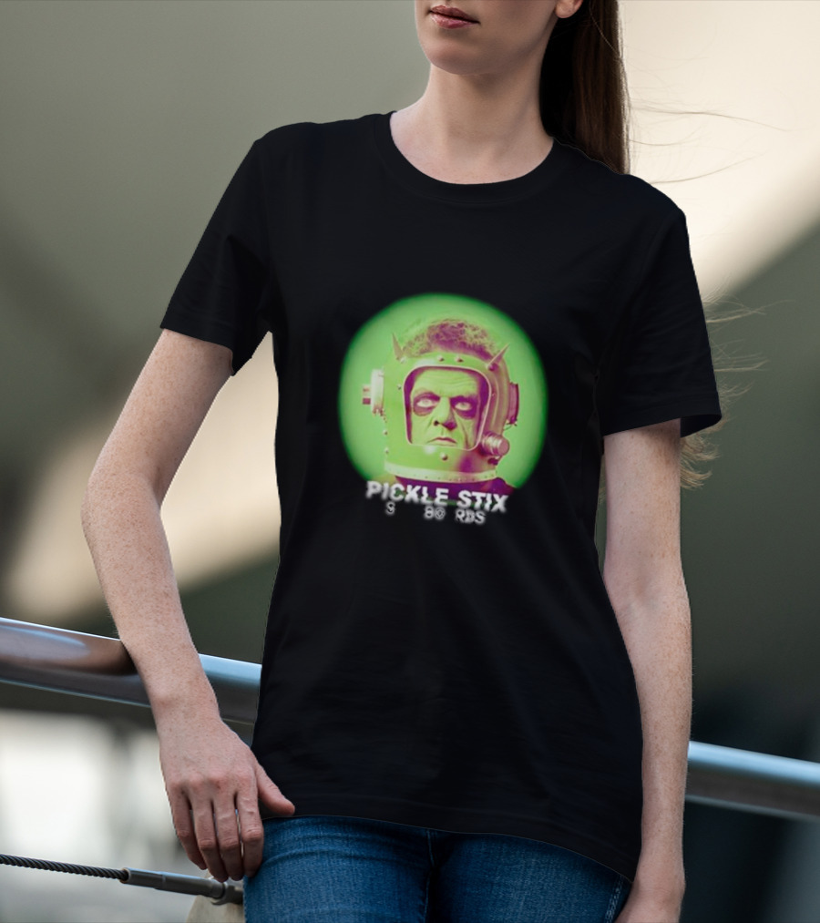Pickle Stix Surfboards Spaceman Retro Sci-Fi Helmet T-Shirt