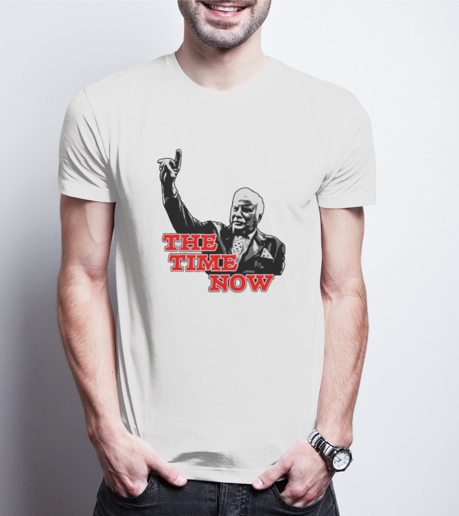 The Time Is Now Iconic Figure With Pointing Gesture T-Shirt